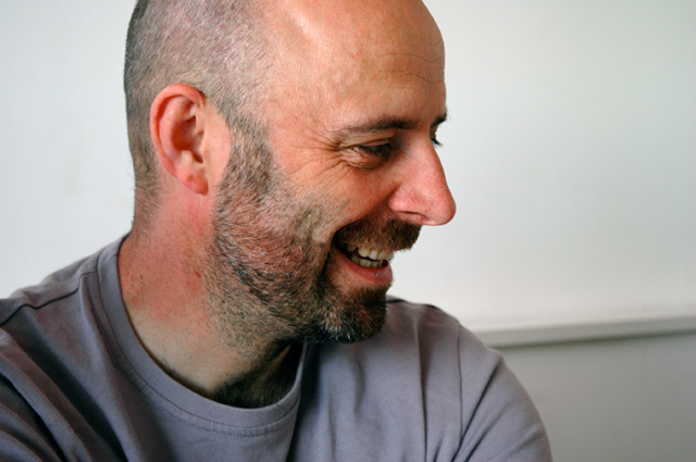 Tony Davis looking away out of shyness